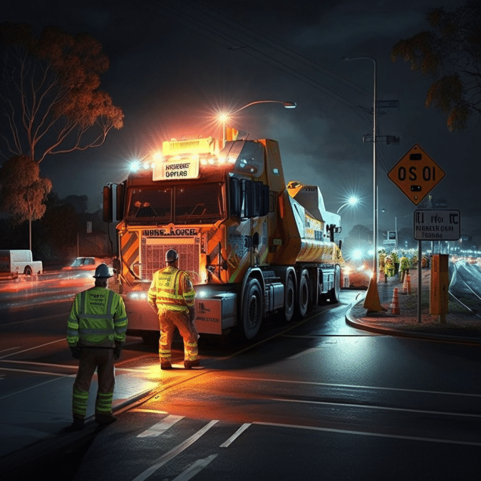 Night Road Works